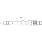 Apec Brake Hydraulic Hose Line Rear fits BMW 5 1996-2004