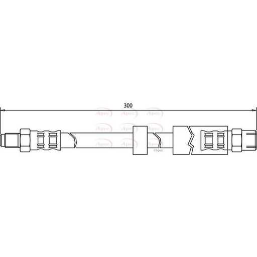 Apec Brake Hydraulic Hose Line Rear fits BMW 5 1996-2004