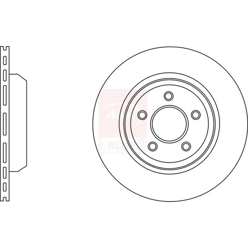Apec 2 x Vented Rear Brake Discs SDK6773-x2