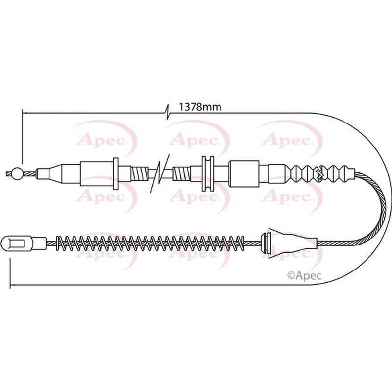 Apec Handbrake Cable Left Rear CAB1466