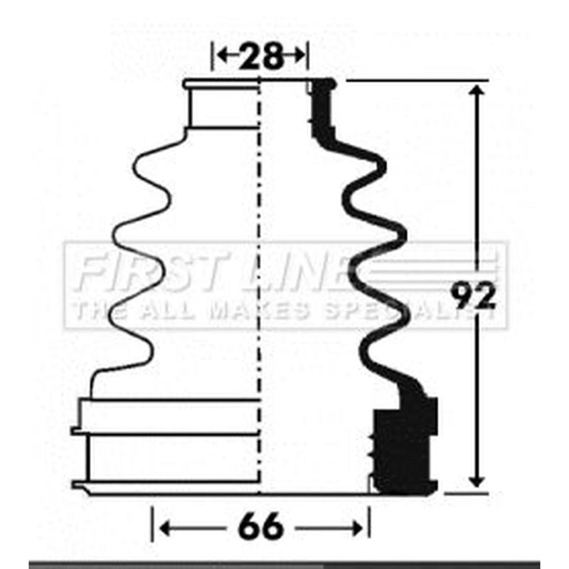 First Line Drive Shaft Bellow Kit Front Left fits Ford C-Max II 2010-2019 1.6