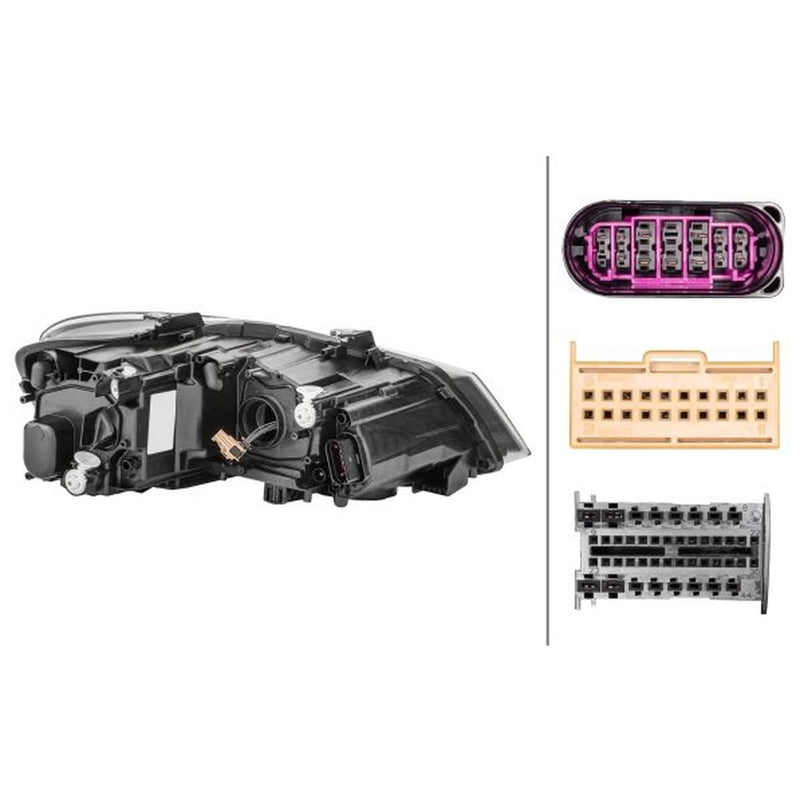 Hella Headlight Headlamp LED Left fits VW Polo V 2009-2022 1.0 1.2 1.4 1.6