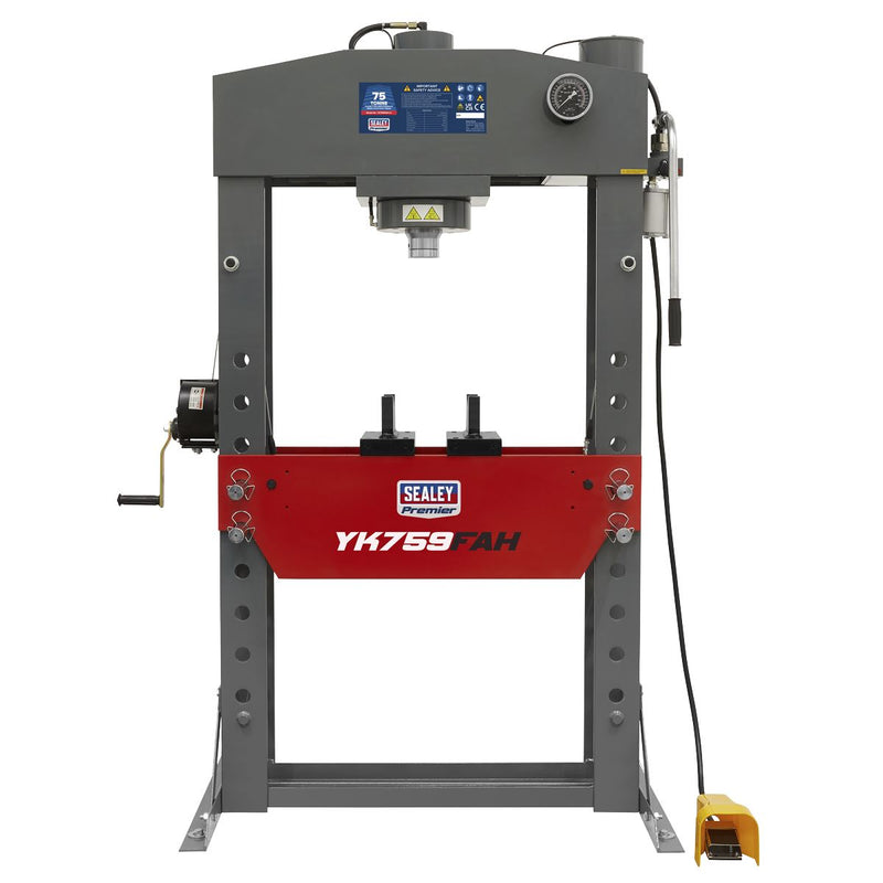 Sealey Premier Premier Air/Hydraulic Floor Type Press with Foot Pedal 75 Tonne Sealey Premier - Dynamic Drive