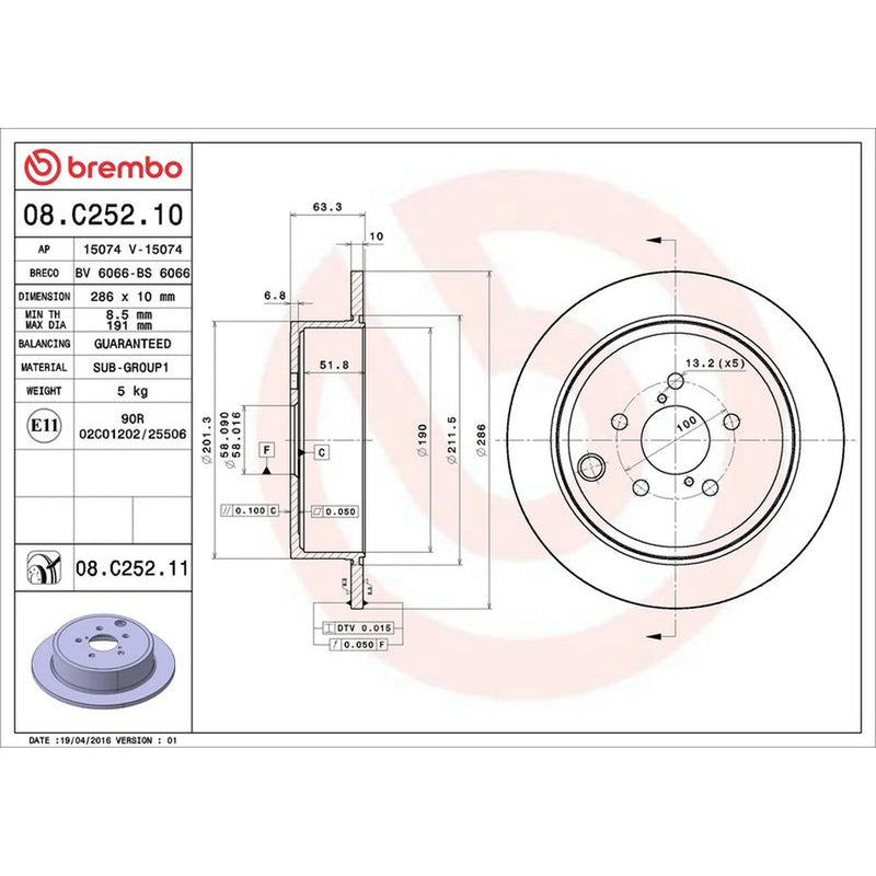 Brembo Front & Rear Brake Discs & Pads fits Subaru Outback 2009 on 2.0 2.5 3.6