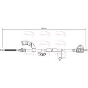 Apec Handbrake Cable Left Rear fits Citroën C1 2005-2014 1.0
