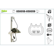 Valeo Electric Window Regulator Lifter Left Front 850058