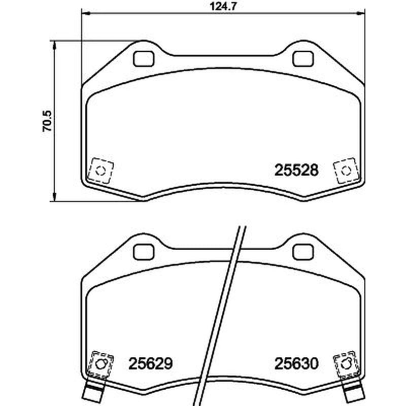Mintex Front Brake Pad Set fits Abarth 124 Spider 2016 on 1.4