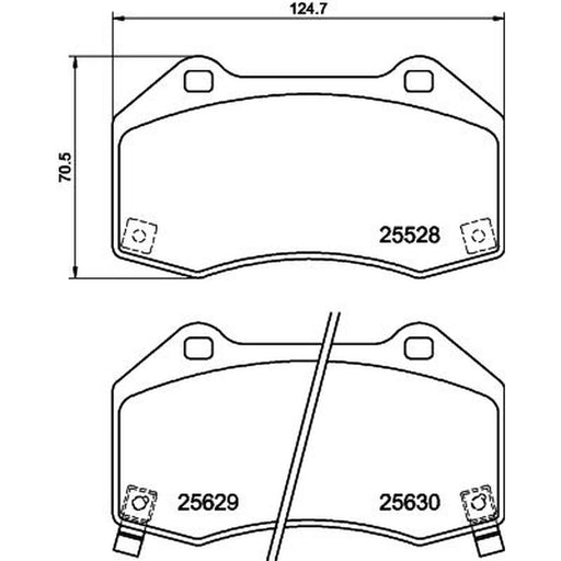 Mintex Front Brake Pad Set fits Abarth 124 Spider 2016 on 1.4