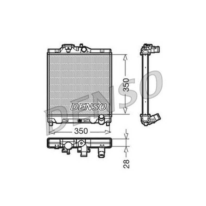 Denso Engine Radiator fits Honda Civic 1991-1996 1.6