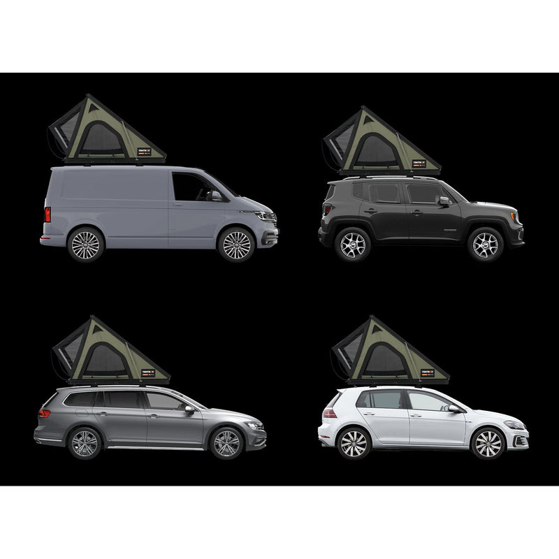 TentBox Cargo 2.0 (Sunset Orange) 2 Person Roof Tent TENTBOX - Bars 4 Cars