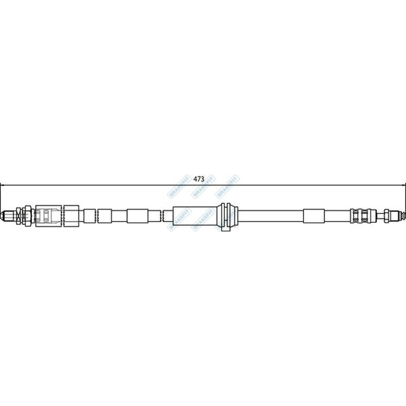Apec Brake Hydraulic Hose Line Front Left fits Ford Ka 2002-2008 1.3