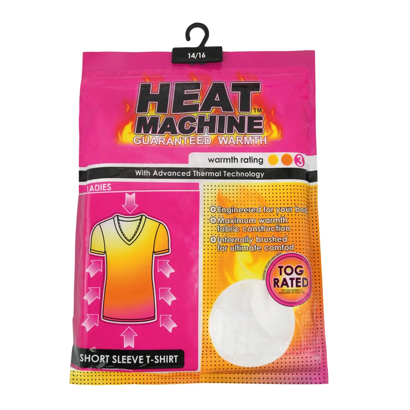 Heat Machine Thermal Short Sleeve Shirt Mixed Sizes White