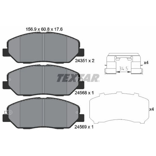 Textar Front Brake Pad Set 2435101