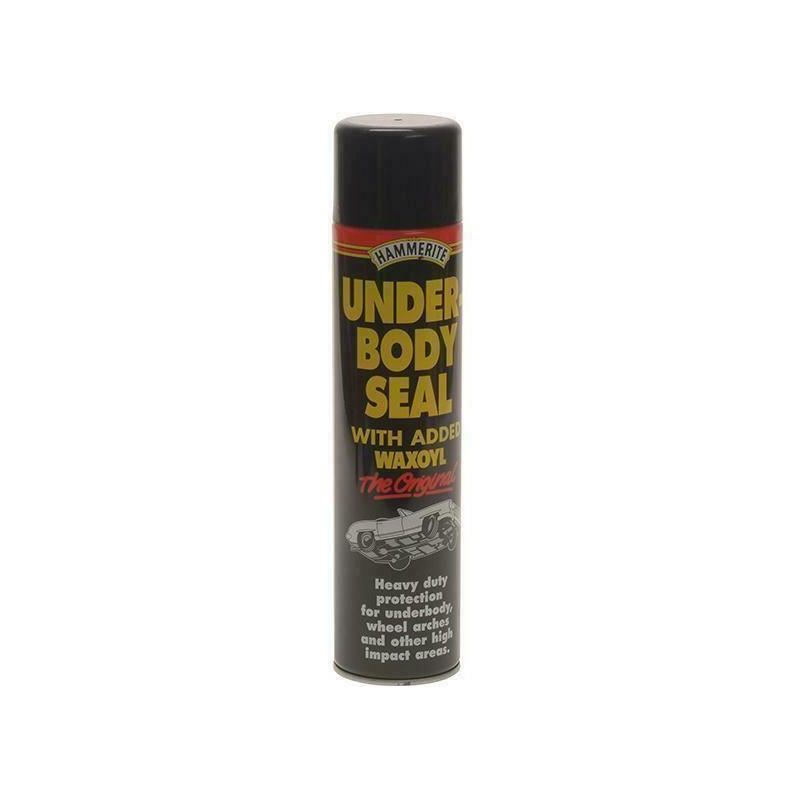 4 x Hammerite Underbody Seal With Waxoyl 600ml Black Underseal Aerosol Vehicle Hammerite - Dynamic Drive
