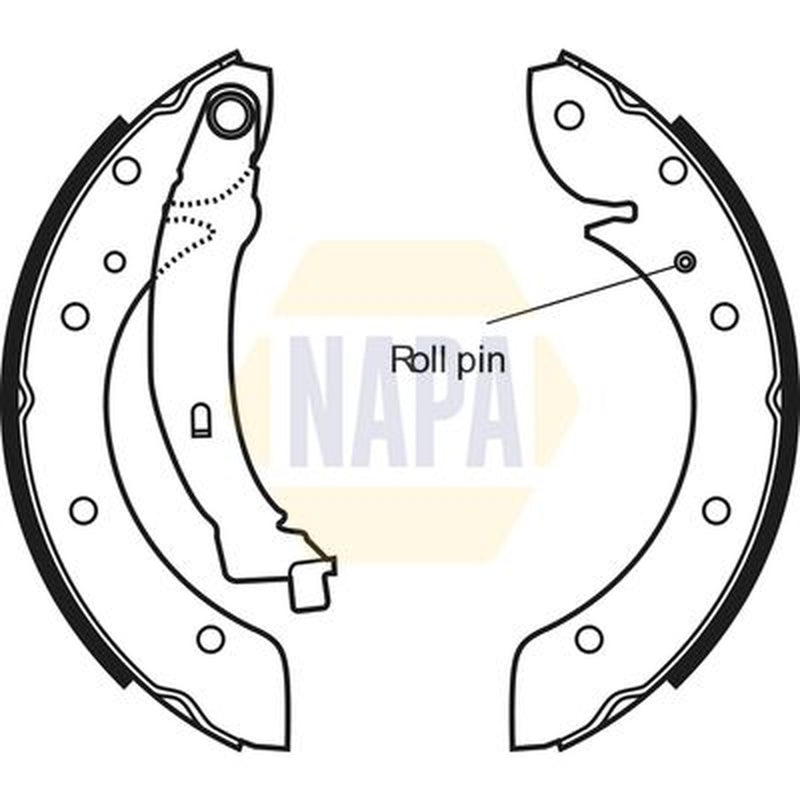 NAPA Brake Shoe Set Axle Kit fits Citroën Berlingo / Berlingo First 1996-2011
