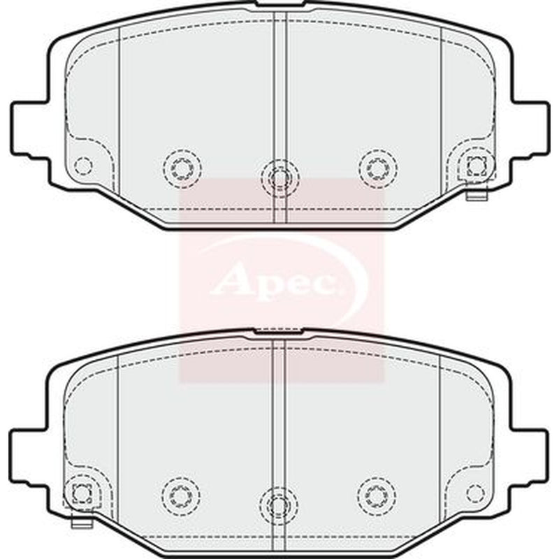 Apec Rear Brake Pad Set fits Chrysler Grand Voyager V 2011 on 3.6