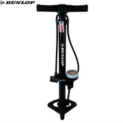 Dunlop Floor Bike Pump With Pressure Gauge Standpump Manometer 11Bar Black Air Dunlop - Dynamic Drive