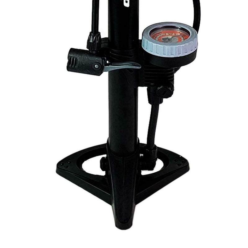 Dunlop Floor Bike Pump With Pressure Gauge Standpump Manometer 11Bar Black Air Dunlop - Dynamic Drive