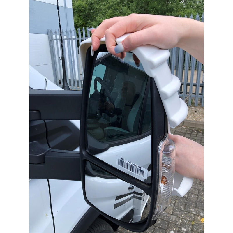Durable Black Long Arm Mirror Protectors for Ford Transit Van/Motorhome (Set of 2) Milenco - Dynamic Drive