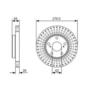 Bosch Front Brake Vented Discs & Pads fits Toyota Auris 2012-2018 1.8