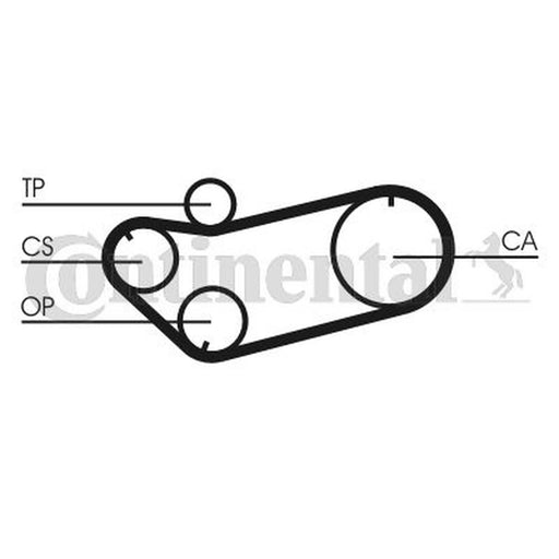 Continental CTAM Timing Belt Cambelt 103 Teeth fits Citroën Ami 1969-1977