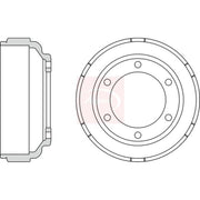 Apec Brake Drum Assembly Rear fits Ford Transit 2000-2006 2.3 2.4