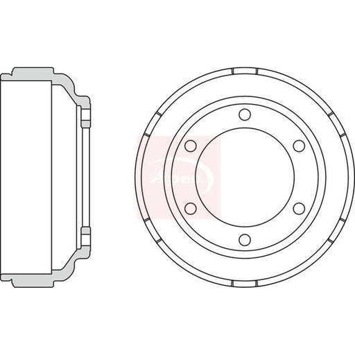 Apec Brake Drum Assembly Rear fits Ford Transit 2000-2006 2.3 2.4