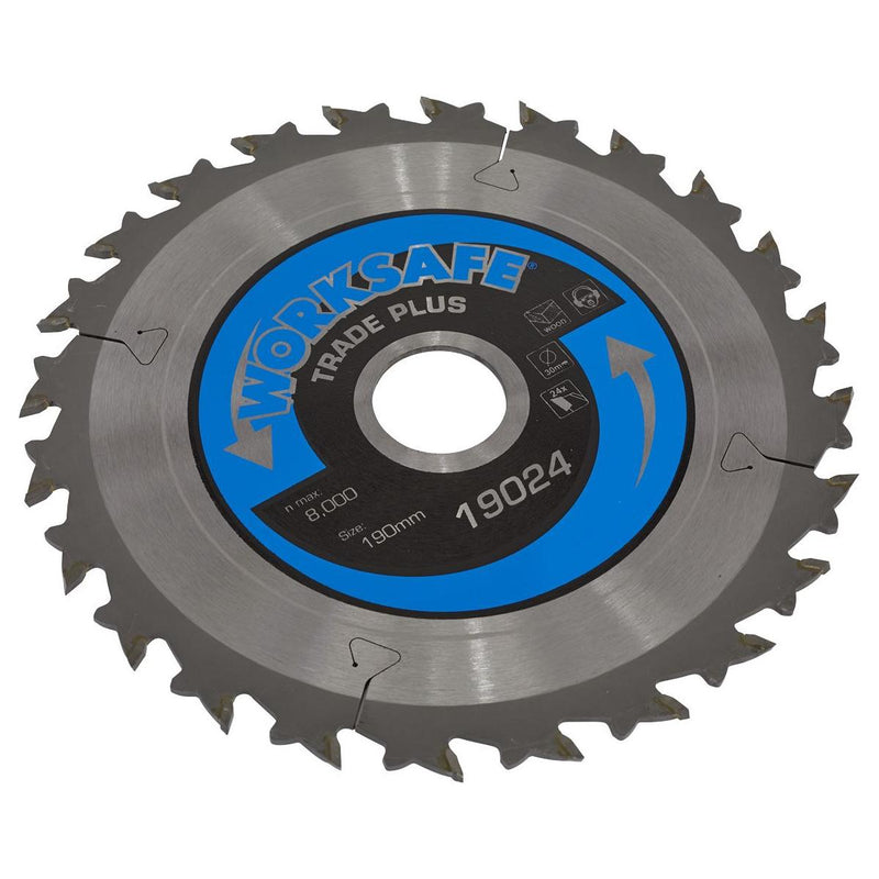 Sealey Trade Plus Circular Saw Blade190 x 30mm 24tpu TPS19024 Sealey - Dynamic Drive