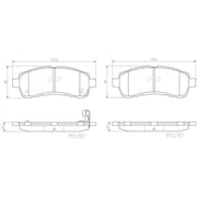 Brembo 4 x Front Brake Pad Set fits Mazda 2 2007-2015 1.3 1.4 1.5 1.6