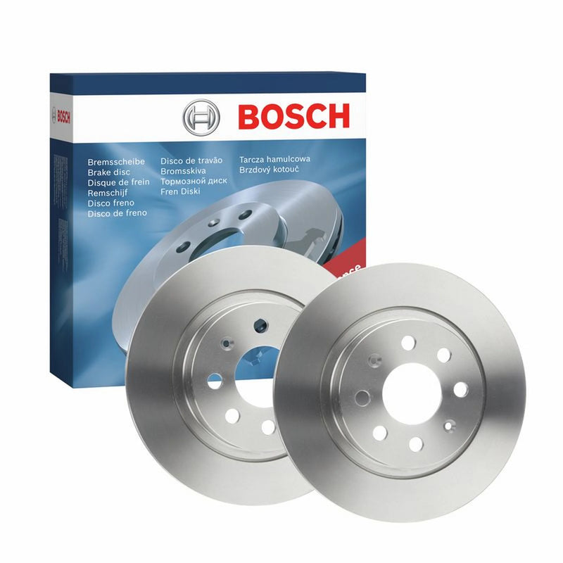 Bosch 2 x Solid Rear Brake Discs 0986479517-x2