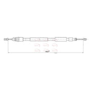 Apec Handbrake Cable Right Rear CAB1270
