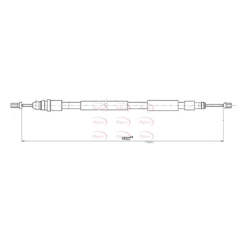 Apec Handbrake Cable Right Rear CAB1270