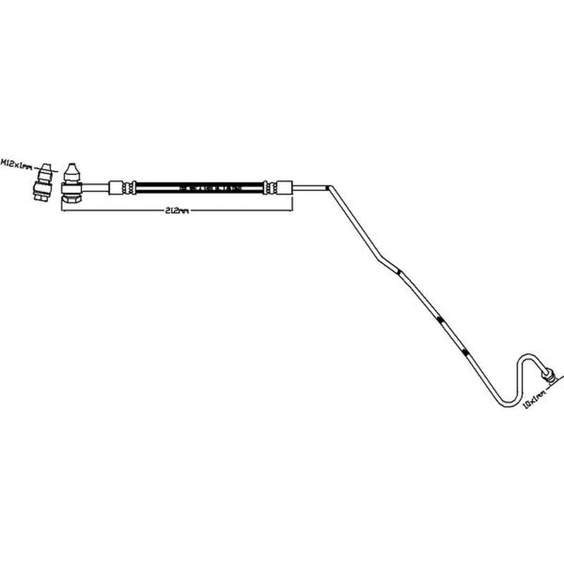 Juratek Brake Hydraulic Hose Line outer JBH1227L