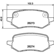 DON Rear Brake Pad Set fits Ford Puma 2019-2020 1.0 1.5
