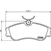 DON Front Brake Pad Set fits Citroën Berlingo 1996-2011 1.1 1.4 1.6 1.8 1.9 2.0