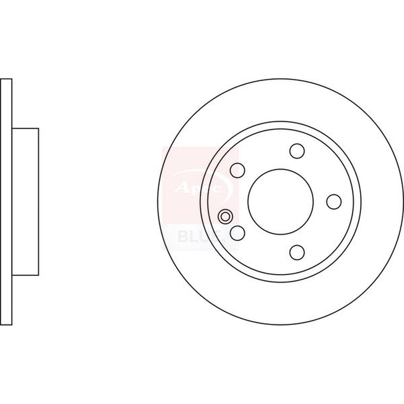 Apec Brake Discs fits Mercedes-Benz A-Class 1997-2004 168.007 168.031 168.131