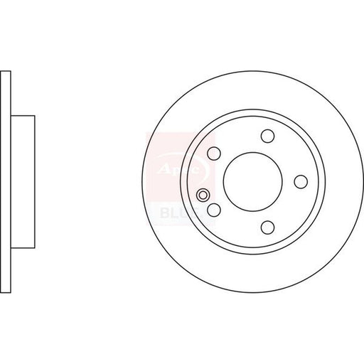 Apec Brake Discs fits Mercedes-Benz A-Class 1997-2004 168.007 168.031 168.131