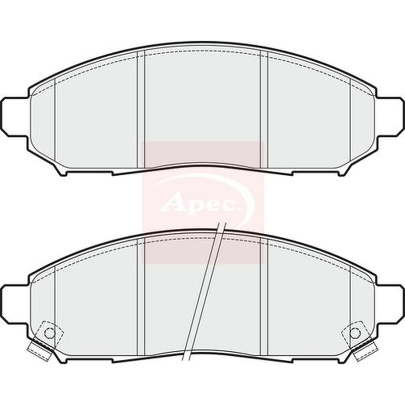 Apec Front Brake Pad Set fits Nissan Leaf 2010-2017
