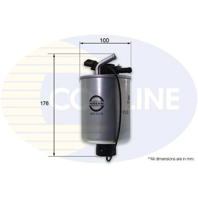 Comline Fuel Filter Element fits Nissan Navara NP300 2010 on 3.0