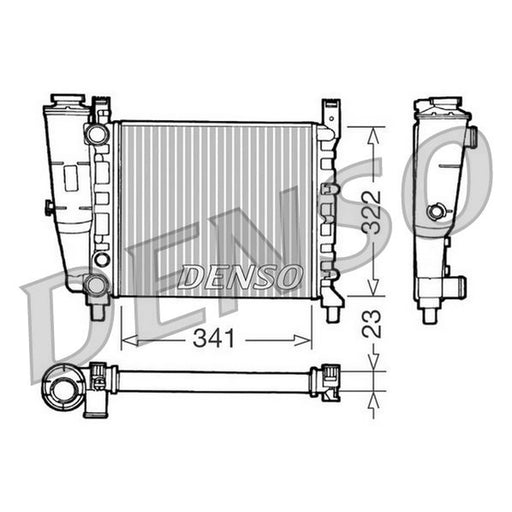Denso Engine Radiator fits Fiat Uno 1984-1995 1.0