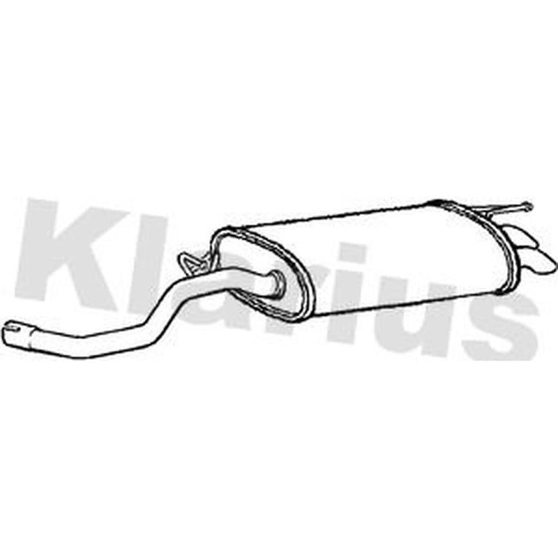 Klarius Box With Tail Pipe Rear fits Audi A3 1996-2003 1.8