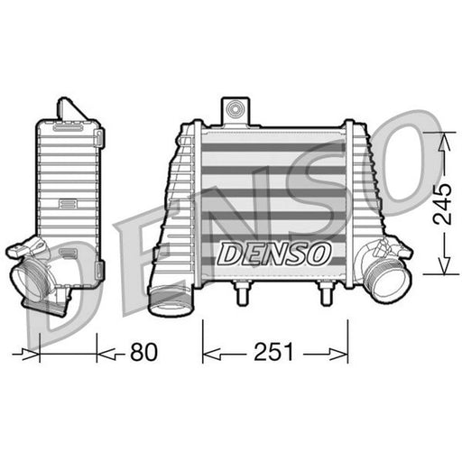 Denso Intercooler (Charge Air Cooler) Right fits Audi A8 D4 2009-2018 3.0 4.2