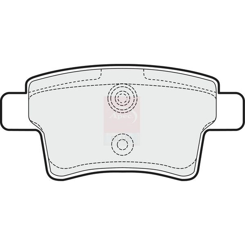 Apec Rear Brake Pad Set fits Citroën C4 Grand Picasso I 2006-2013 1.6 1.8 2.0