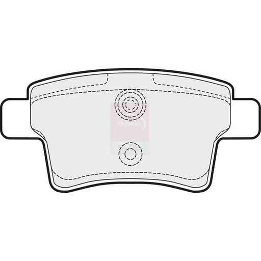 Apec Rear Brake Pad Set fits Citroën C4 Grand Picasso I 2006-2013 1.6 1.8 2.0