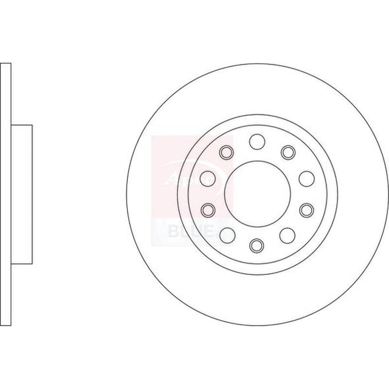 Apec 2 x Solid Brake Discs fits Jeep Cherokee 2013-2018 2.0 2.2 3.2