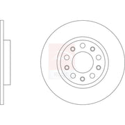 Apec 2 x Solid Rear Brake Discs SDK6956