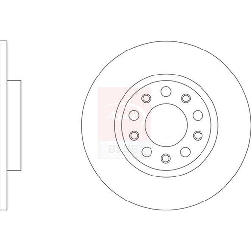 Apec 2 x Solid Brake Discs fits Jeep Cherokee 2013-2018 2.0 2.2 3.2