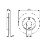 Bosch 2 x Vented Brake Discs