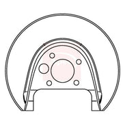 Apec Brake Disc Splash Guard Rear Left fits Audi A3 1996-2003 1.6 1.8 1.9