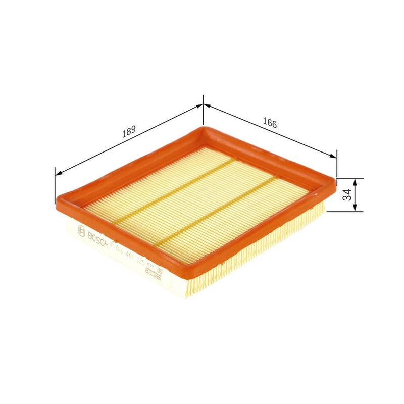 Bosch Engine Air Filter fits Ford Fiesta V 2005-2008